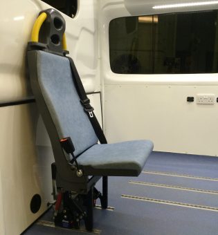 Rear Facing Attendant Seat