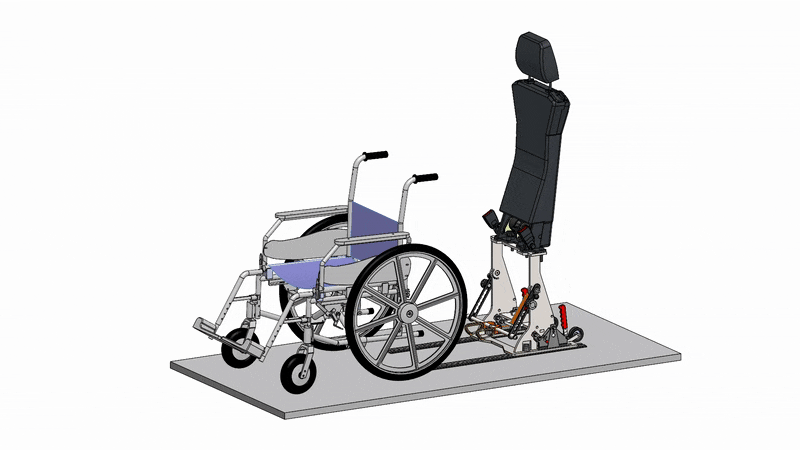 Seat Back with Ratchet 255mm Track